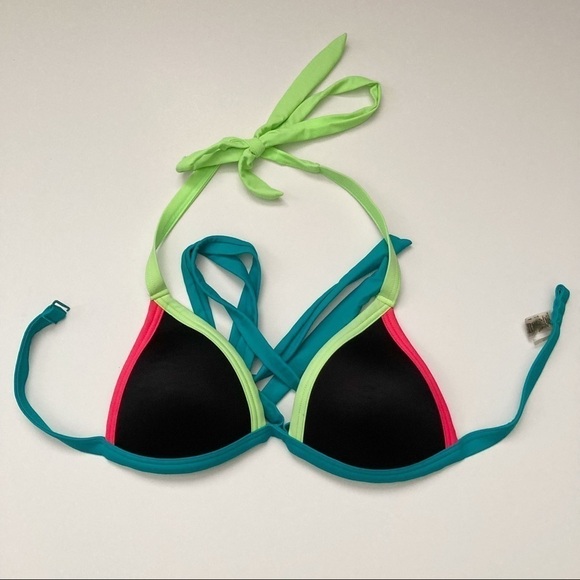 PINK Victoria’s Secret Multicolored Bikini Top | Size M - Picture 1 of 6
